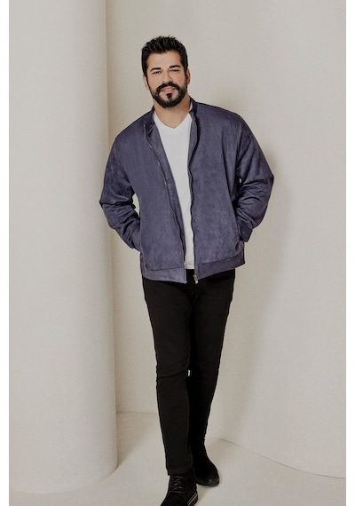 Ac&Co / Altınyıldız Classics - Erkek Lacı Standart Fit Normal Kesim Dik Yaka Mont Lacivert