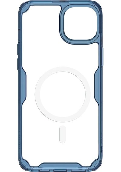 Nillkin Apple Uyumlu iPhone 15 Plus / 14 Plus Magsafe Özellikli Nature Tpu Pro Kapak Mavi