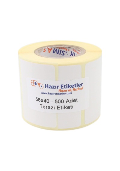 Eko Termal Terazi Etiketi 58mm X 40mm Ruloda 500 Adet 40mm Kuka Çapında Direk Termal Transfer Etiketi Diğer