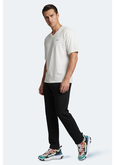 Slazenger Katre Erkek V Yaka Beyaz Tişört