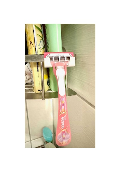 Banyo Organizer Duş Rafı Askısıi Jilet Ve Lif Tutucu Kanca Seti - 7mm & 8mm Uyumlu Siyah 3 adet