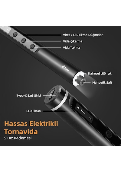 Mioji PS49 Şarjlı Tornavida Seti