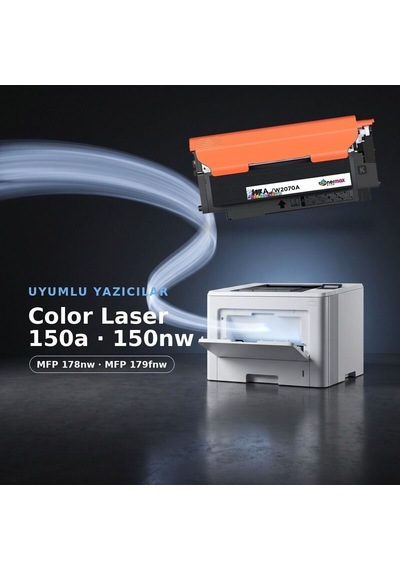 Hp Color Laser Mfp 178nw Uyumlu  Toner Çipli W2070a Siyah 1.000 Sayfa