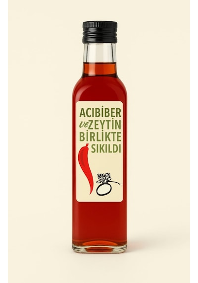 Rengin Suar Acı Kırmızı Biberli Zeytinyağı 2025 Hasatı 250 ML