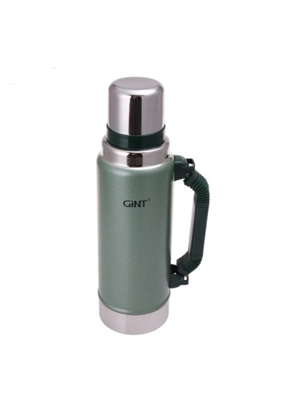 1.25 Litre Vakumlu Paslanmaz Çelik Termos 48 Saat Isı Korumalı & Ergonomik Kulplu Kamp Termosu Koyu Yeşil