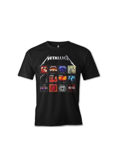 Metallica - Album Covers Siyah Erkek Tshirt