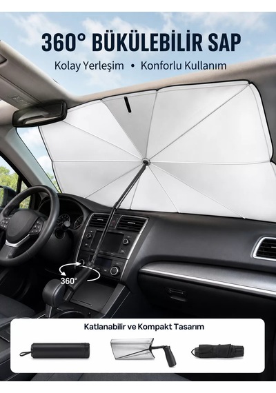 Pratik Ön Cam Güneşliği Geniş Kapsama Alanı Kolay Saklama Yeni Nesil