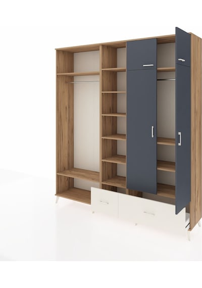 Hyperion Dolap 12 Raflı 2 Çekmeceli 2 Askılı 220x44x243 Çam-antrasit/aytaşı Çok Renkli Hyperion Dolap 12 Raflı 2 Çekmeceli 2 Askılı 220x44x243 Çam-antrasit/aytaşı Çok Renkli