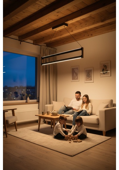 Orion Gold Lineer Led Sarkıt Avize Kumandalı Dim Edilebilir Aşağı Işık Sarı Işık