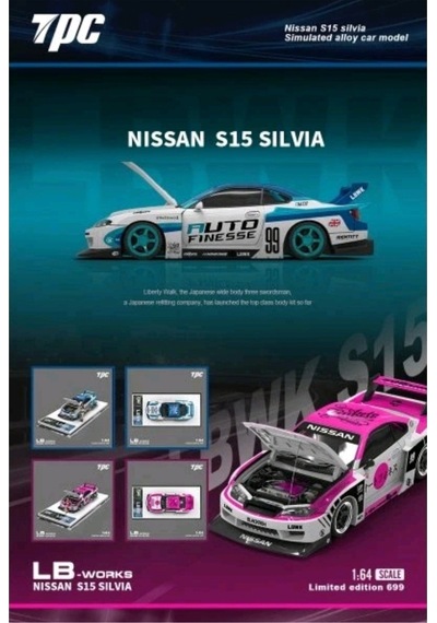 Tpc Nıssan Silvia Lb S15 - Liberty Walk + Figure -blue/white - 907820435