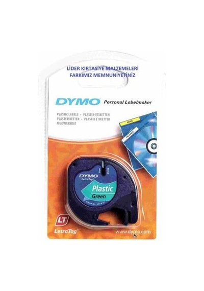 Dymo Letratag Plastik Etiket Yeşil 59425