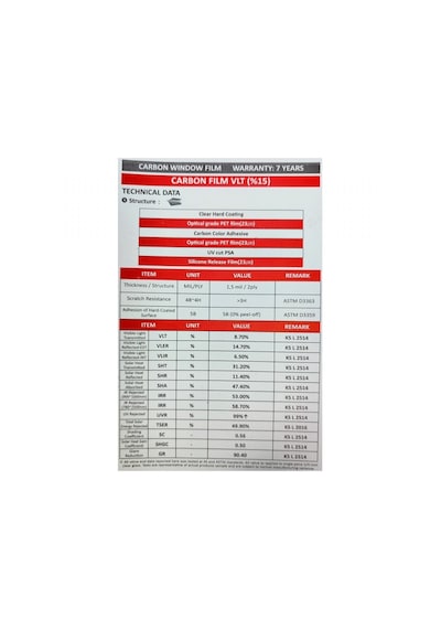 Guard Carbon Cam Filmi Vlt %15 Dark Black 152 Cm X 30 Mt Nano Teknoloji