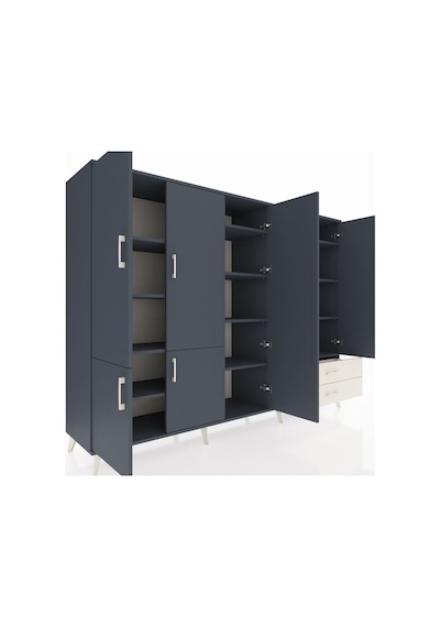 Hyperion Dolap 12 Raflı 2 Çekmeceli 7 Kapaklı 220x44x163 Antrasit Antrasit-antrasit/aytaşı Hyperion Dolap 12 Raflı 2 Çekmeceli 7 Kapaklı 220x44x163 Antrasit Antrasit-antrasit/aytaşı