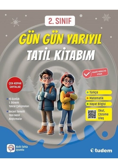 Tudem 2. Sınıf Gün Gün Yarıyıl Tatil Kitabım Tudem Yayınları