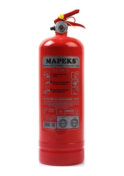 Mapeks Yangın Söndürücü Tüp 2 Kg Bakanlık Onaylı Abc %40 K.k.t