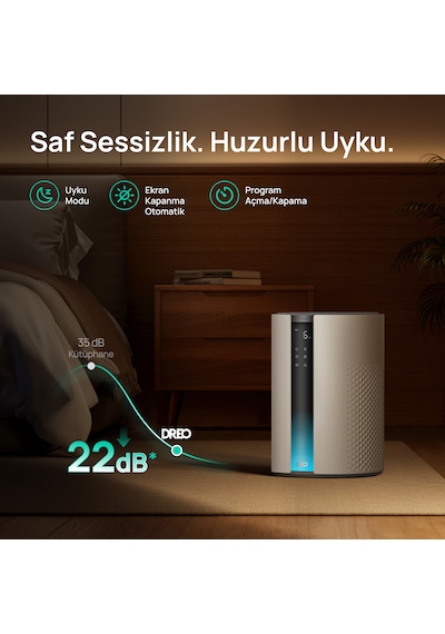 Air Purifier 337s Akıllı Hava Temizleyici, 3 Aşamalı Hepa Filtre, Pm2.5 Sensör, Led Ekran Beyaz