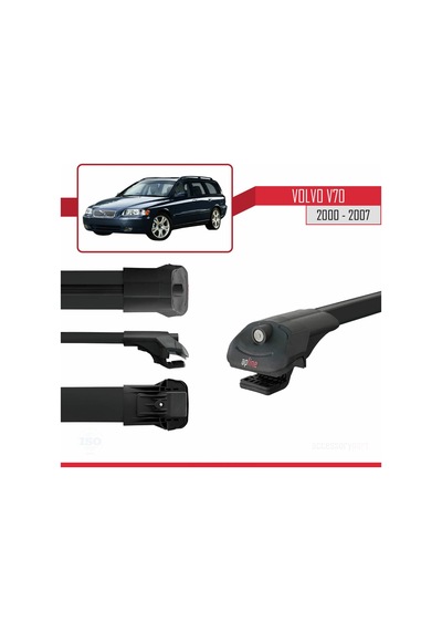 Volvo V70 2000-2007 Arası İle Uyumlu Ace-1 Ara Atkı Tavan Barı Si