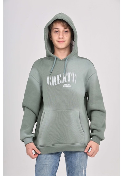 Toontoy Kids Toontoy Erkek Çocuk Pistole Baskılı Sweatshirt Koyu Yeşil