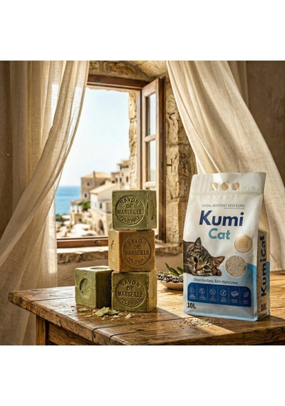 Kumi Cat Eko-premium Marsilya Sabunu Kokulu Kedi Kumu, Güçlü Topaklanan Bentonit Kedi Kumu Kumi Cat Eko-premium Marsilya Sabunu Kokulu Kedi Kumu, Güçlü Topaklanan Bentonit Kedi Kumu