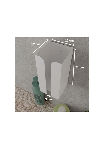 Metal Beyaz Güçlü Yapışkanlı Organizer Peçetelik,dispenser Mutfak Banyo Peçetelik Mt107b Çok Renkli