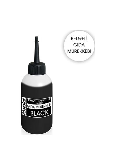 Canon / Hp Uyumlu 100 Ml. Siyah Gıda Mürekkebi