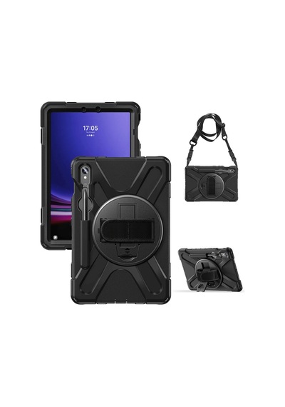 Galaxy Tab S9 Fe Uyumlu Tam Koruma Sağlayan Zırhlı Silikon Tablet Kılıfı Şok Emici Dayanıklı Ve Şık Arka Kapak
