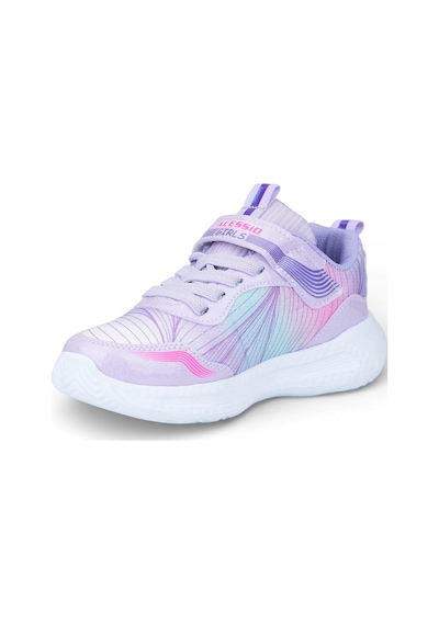 Nstil Günlük Unisex Çocuk Spor Ayakkabı Sneaker Cırtlı Rahat Hafif Konforlu Dayanıklı 02-03 Lila