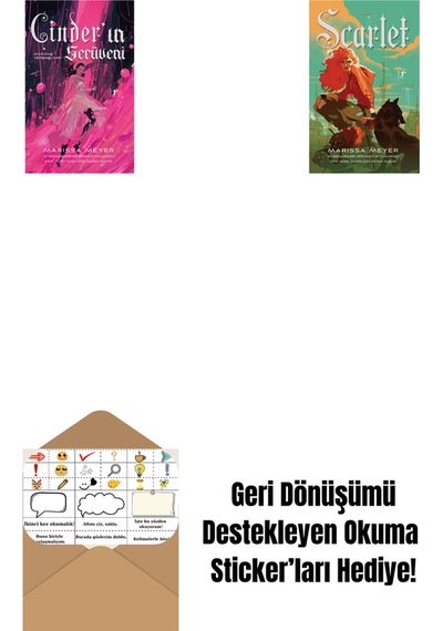Cinder In Serüveni + Scarlet + Okuma Sticker'ları