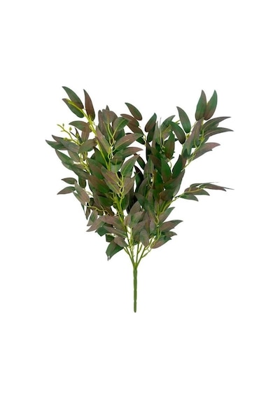 Yapay Çiçek Zeytin Yaprağı Demeti 4 Dallı 50cm Kahve Yeşil