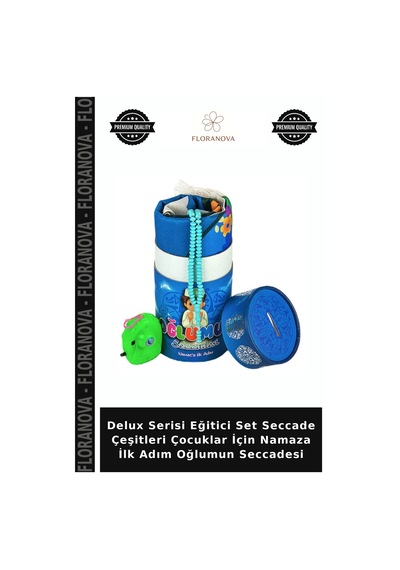 Delux Serisi Eğitici Set Seccade Çeşitleri Çocuklar İçin Namaza İlk Adım Oğlumun Seccadesi Çok Renkli