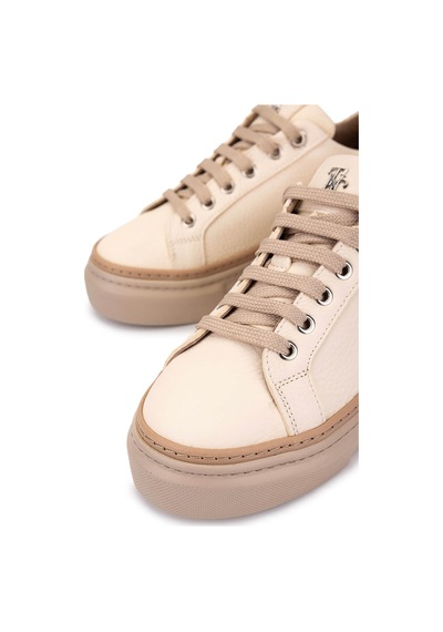 Tamer Tanca Kadın Hakiki Deri Bej Sneakers & Spor Ayakkabı 1116 5022-09 Bn Ayk Sk25-26 Bej Fltr Bej