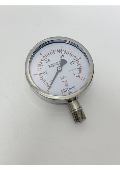 Filltech Manometre Basınç Göstergesi 0-10 Bar 105mm