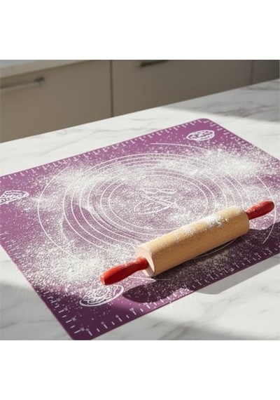 40x50 Cm Silikon Hamur Açma Matı - Yapışmaz Ve Kaymaz Ölçülü Hamur Yoğurma Matı - Mantı, Ekmek, Makarna Ve Pasta İçin Gıda Sınıfı Silikon Mutfak Hazırlık Gereci Renk Stok Durumuna Göre Gönderilir.