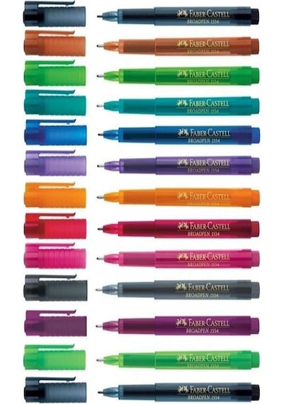 Faber Castell 10 Renk Broadpen Keçeli Kalem 0.8 Mm
