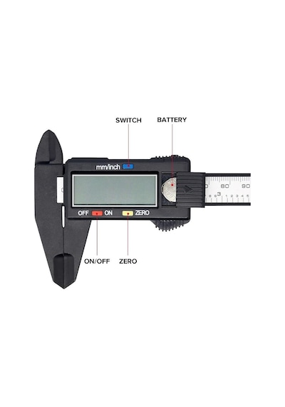 Dijital Kumpas 150mm - İç Dış Çap Ve Derinlik Ölçer - Kutulu + Yedek Pil