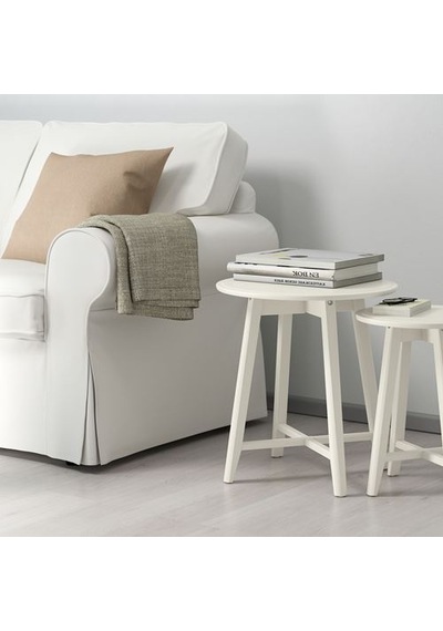 Ikea Kragsta Sehpa Seti, Beyaz