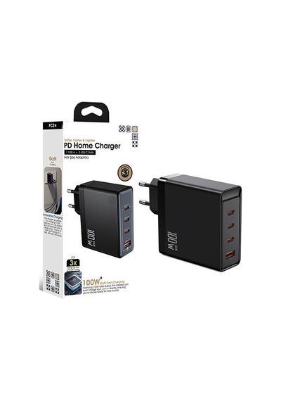 100w Gan Pd Hızlı Şarj Adaptörü 1xusb 3xtype-c Laptop Ve