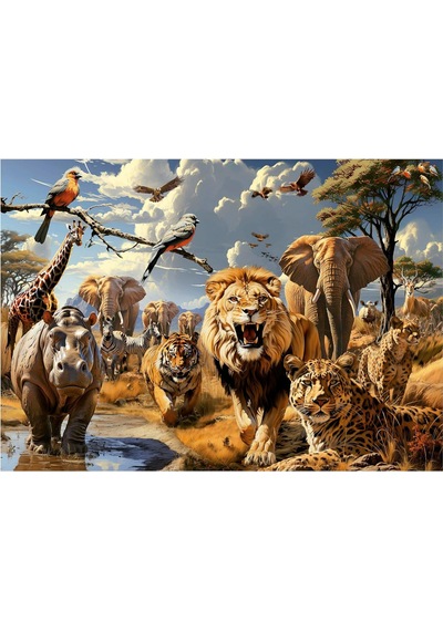 Educa 1000 Vahşi Hayvanlar Puzzle - 1000 Parça - 19920 - Wild Animals