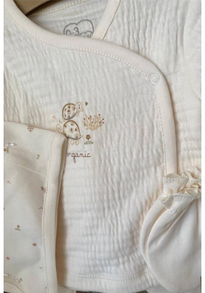 Altıntaş Baby Caramell Organic Tiny Baby 5'li Hastane Çıkışı Set Tiny Baby Ekru Tiny Baby Ekru