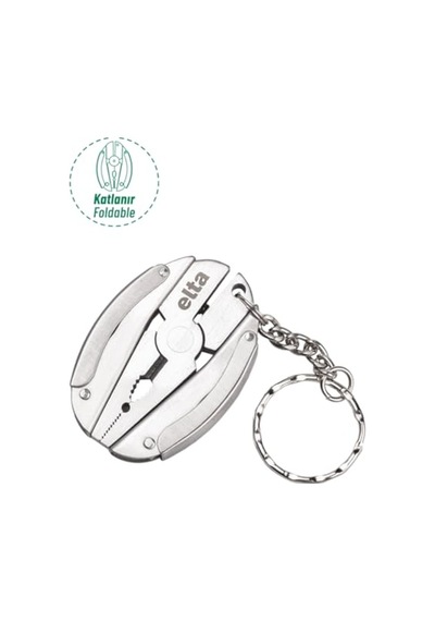 İzeltaş Elta Multi Tool Mini 7 Fonksiyonlu Katlanır Çok Amaçlı Pense El Aleti Paslanmaz Çelik 75 Mm
