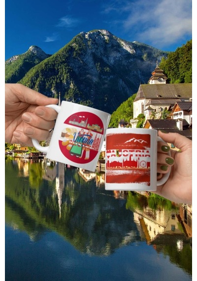 Avusturya Kupa Bardak 2 Adet Seyahat Hatıra Austria Mug