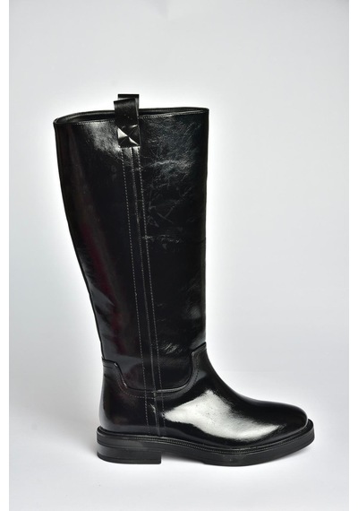 Fox Shoes V312513560 Siyah Rustik Alçak Topuklu Kadın Çizme Siyah Fox Shoes V312513560 Siyah Rustik Alçak Topuklu Kadın Çizme Siyah