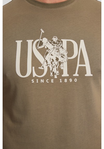 U.s. Polo Assn. Erkek Haki Tişört 50322472-vr027