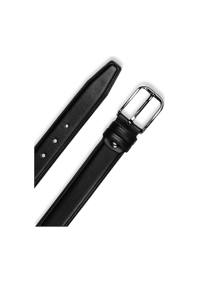 Mft Leather Hakiki Deri Erkek Kemer Dikişli, 3,5cm, Siyah 7458 Siyah