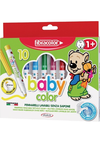 Fibracolor Baby Color 10 Renk Keçeli Kalem
