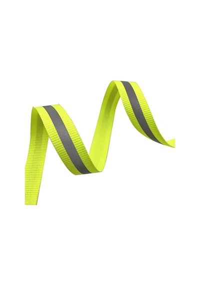 Tr Neon Sarı Reflektörlü 10 Mm 5 Mt Yansıtıcı Dokuma Şerit Bant