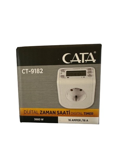 Ct-9182 Dijital Zaman Saati, 3680w, 16 Amper, Beyaz, 2 Adet Ct-9182