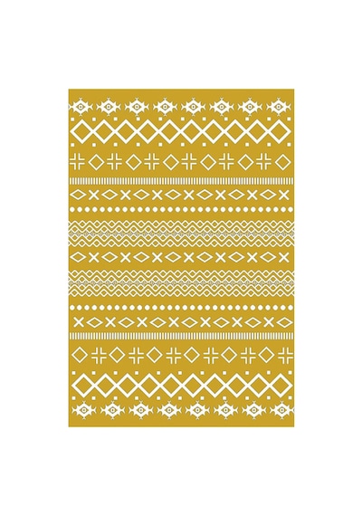 Kartela Halı Nera Halı Kaymaz Taban Makinede Yıkanabilir Halı Hardal Sarısı - 60 X 90 Cm