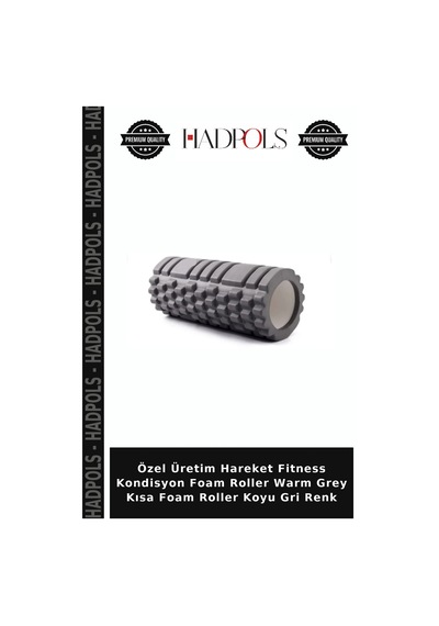 Özel Üretim Hareket Fitness Kondisyon Foam Roller Warm Grey Kısa Foam Roller Koyu Gri Renk