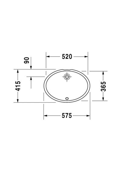 Duravit Katja Lavabo 520 x 365 MM 0481570000